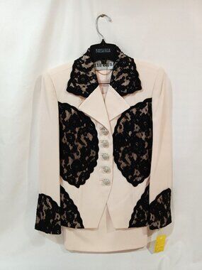 Lulu Bravo Skirt Suit Size 4 (S) Vintage Women 2 Piece Outfit NWT Pale Pink